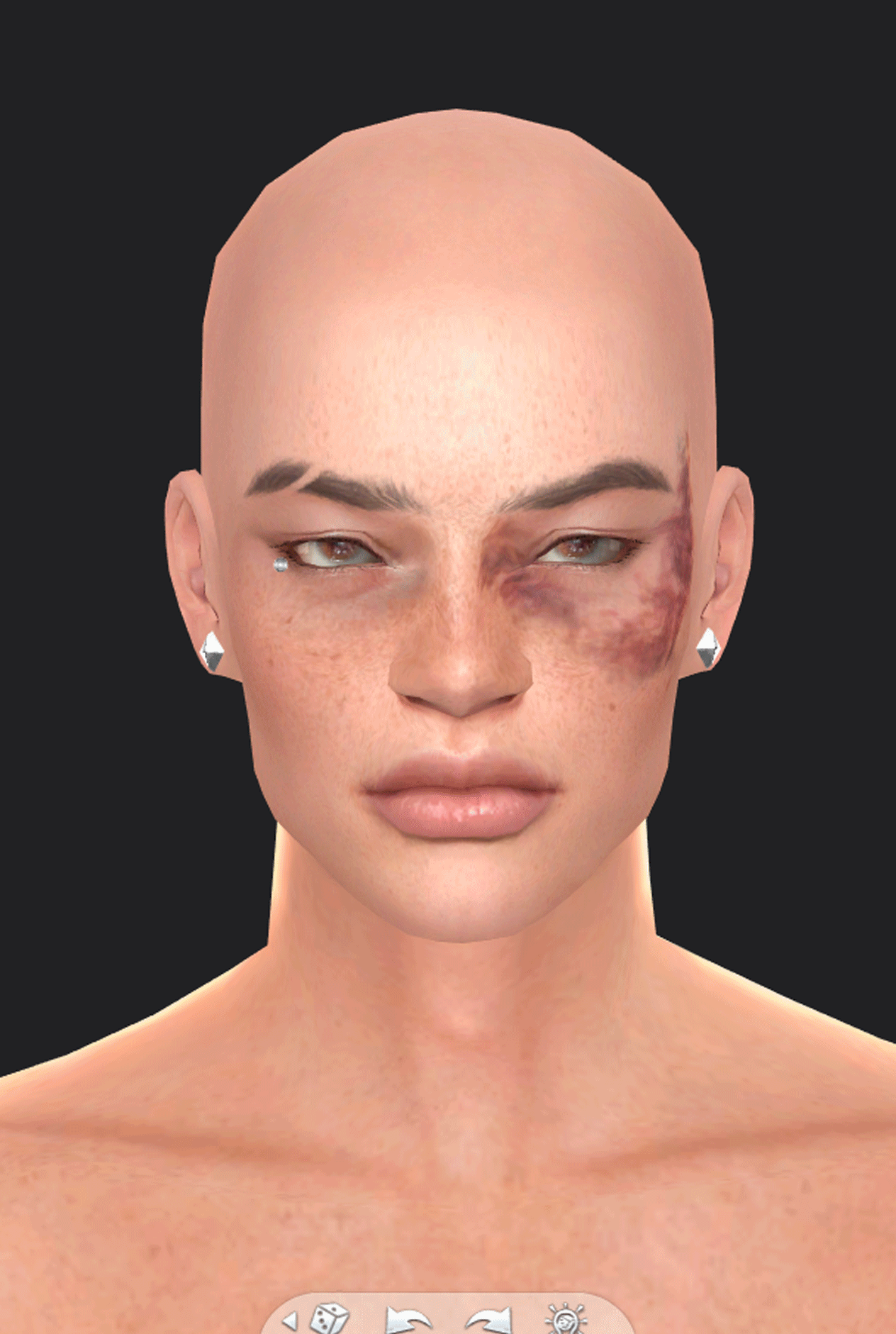 some bruising around eyes and nose  masc/fem  skin tone swatches to mix and match with ur sims  not allowed for random  blush / birthmark (skin details)  download: simsfileshare / patreon Ts4 Face Overlay Cc, Sims 4 Botoxbrat, Ts4 Face Details Cc, The Sims 4 Cc Bruising, Sim4cc Skin, Sims 4 Cc Skin Imperfections, Sims 4 Double Chin Slider, Faun Legs Sims 4 Cc, Sims 4 Cc Witch Tattoo