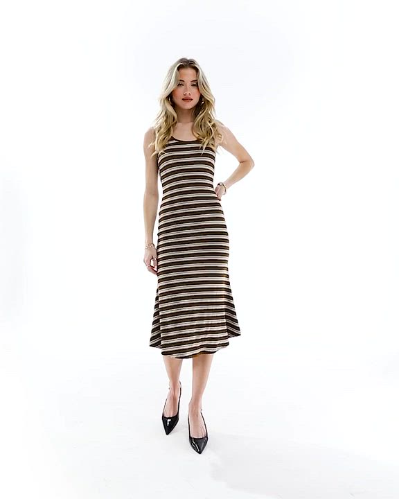 Dresses by Urban Revivo Do get caught wearing it twice Stripe design Scoop neck Sleeveless style Bodycon fit Sizing on this style runs small Size up for a closer fit