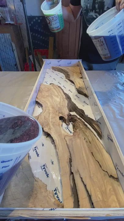 This contains an image of: Epoxy Resin Bath Board | DIY Woodworking