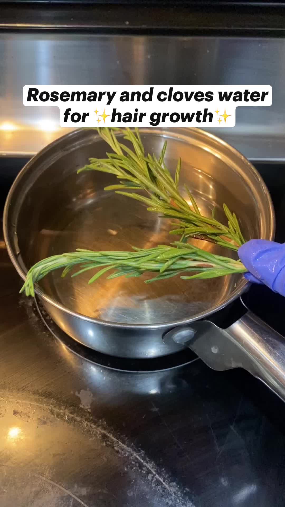 This contains an image of: Rosemary and cloves water for ✨hair growth✨