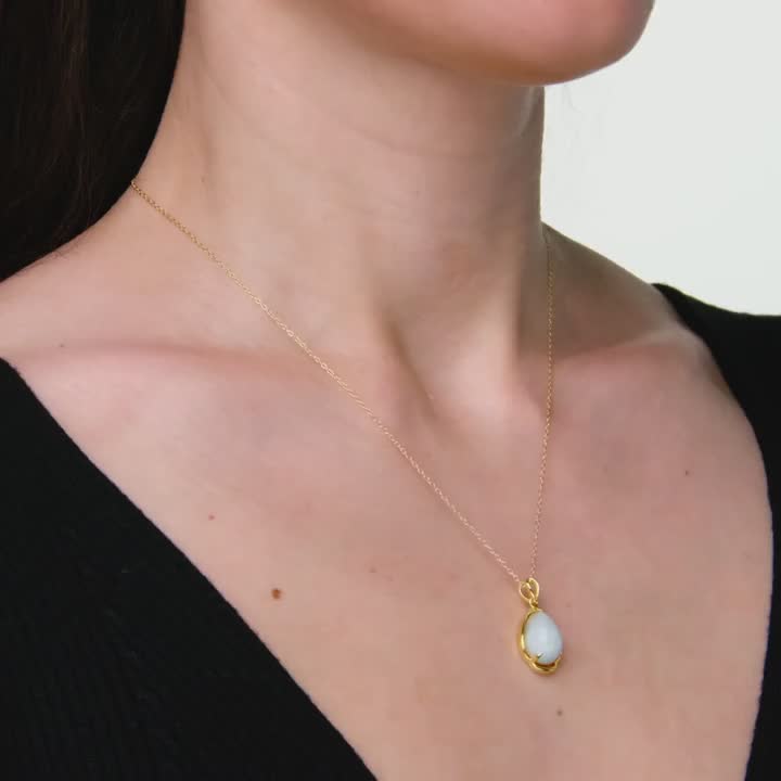 Add a modern finishing touch to your look with this Dynasty Jade 18k gold plated jade pendant necklace. Click on this JEWELRY & WATCHES GUIDE to learn about fit, styles, materials and more! FEATURES Pendant dimensions: 25 mm x 13.1 mm Chain length: 18 in. Chain type: cable Clasp: spring-ring Nickel safe Metal: sterling silver Plating: 18k gold Finish: polished Packaging: boxedSTONE DETAILS Stone type: jadeite jade Total weight: 7 1/8 ct. Center stone size: 14 mm x 10 mm Shape: pear Setting: glue/epoxy Gemstones may have been treated to enhance their appearance. Special care may be required. Please visit our Gemstone Treatment & Special Care Guide for more information. Size: 18". Color: Gold Tone. Gender: female. Age Group: adult. Material: Gold Over Sterling.