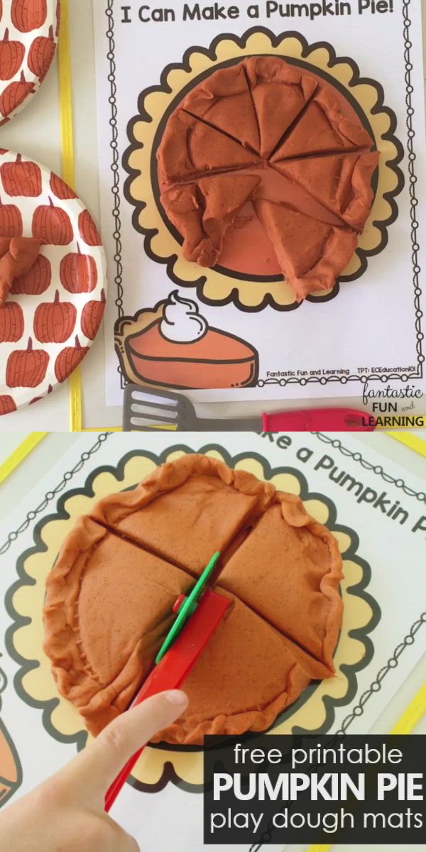 This may contain: a pumpkin pie is cut into pieces and placed on top of a printable coloring page