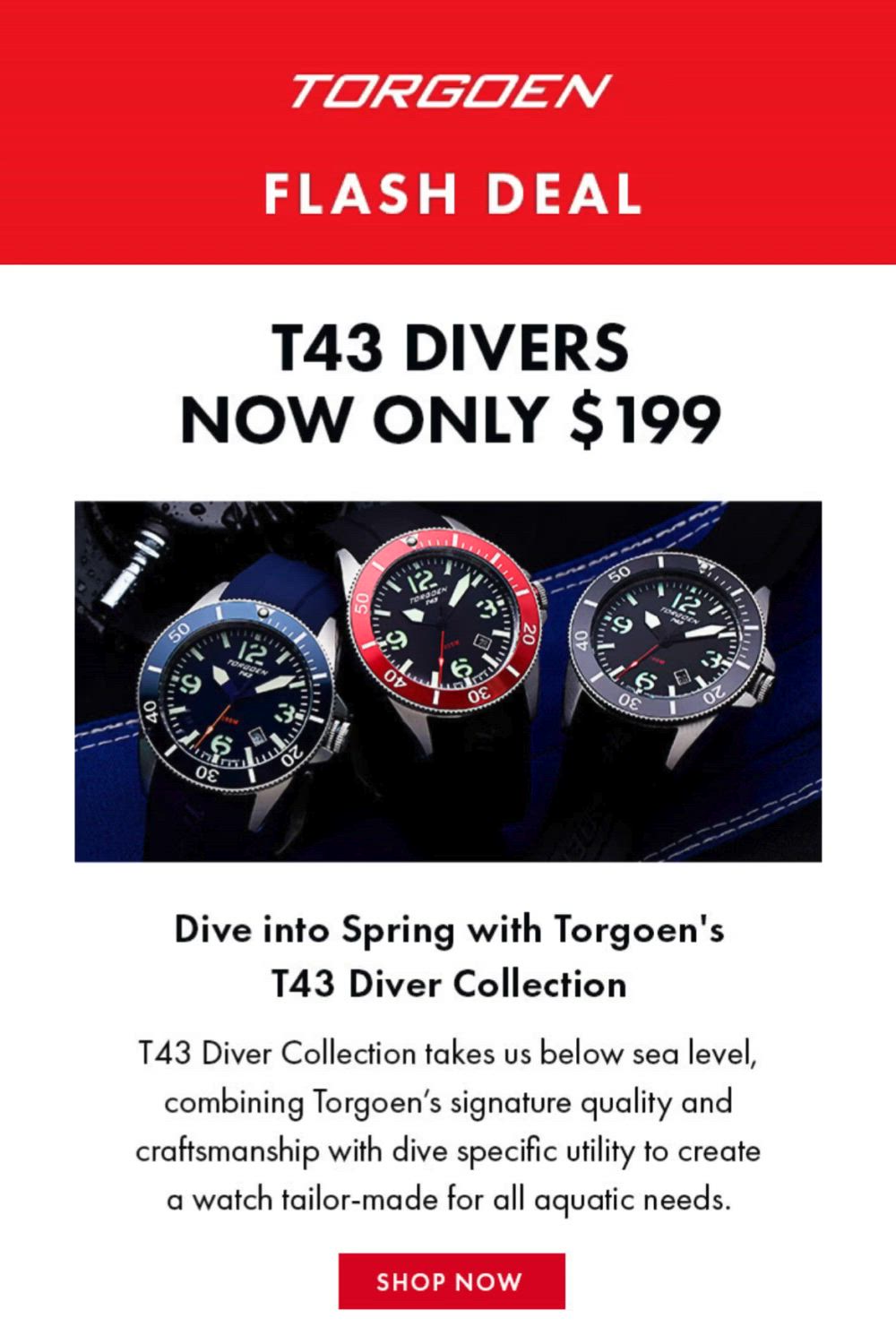 This contains: Animated photo of different Torgoen T43 watches.