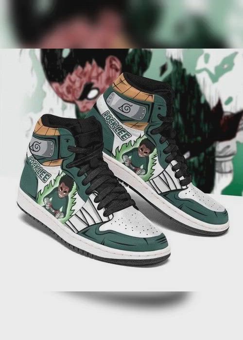 Get your order. Naruto Rock Lee Power Costume Boots Naruto Anime Jordan Shoes Sport Sneakers. #Anime #naruto anime #Naruto #Shoes