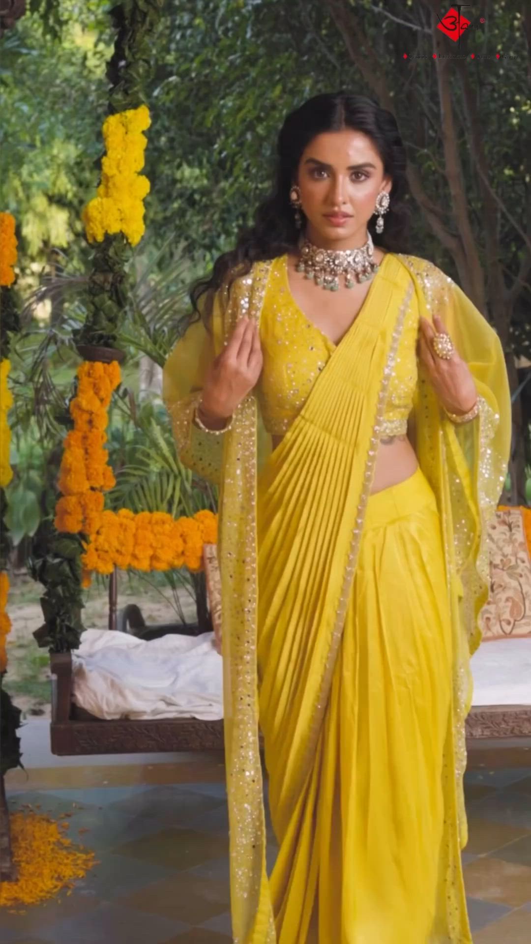 Draped in the hues of happiness, this pre-draped yellow saree is a radiant choice for Diwali festivities! 💛💫 . 221, Johri Bazar, Jaipur 302003 #aaritari #aaritarijaipur #bridalcollection #bride #wedding #bridal #weddingcollection #fashion #weddingdress #jewellery #bridalwear #onlineshopping #weddingjewellery #bridalfashion #jewelry #bridetobe #bridaljewellery #indianbride #handloom #weddingwear #weddinginspiration