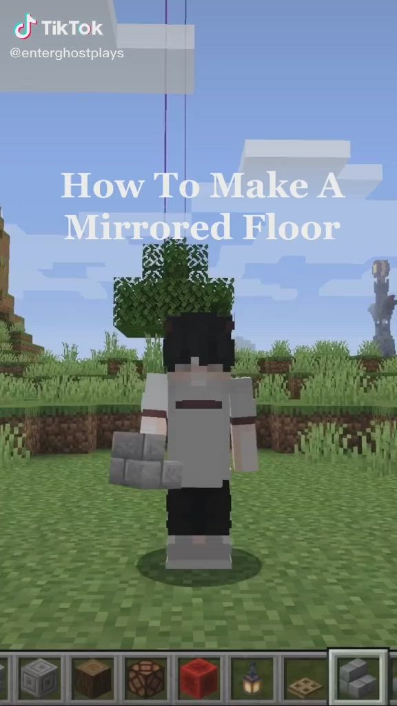 This may contain: an image of a minecraft video game with the title how to make a mirrored floor