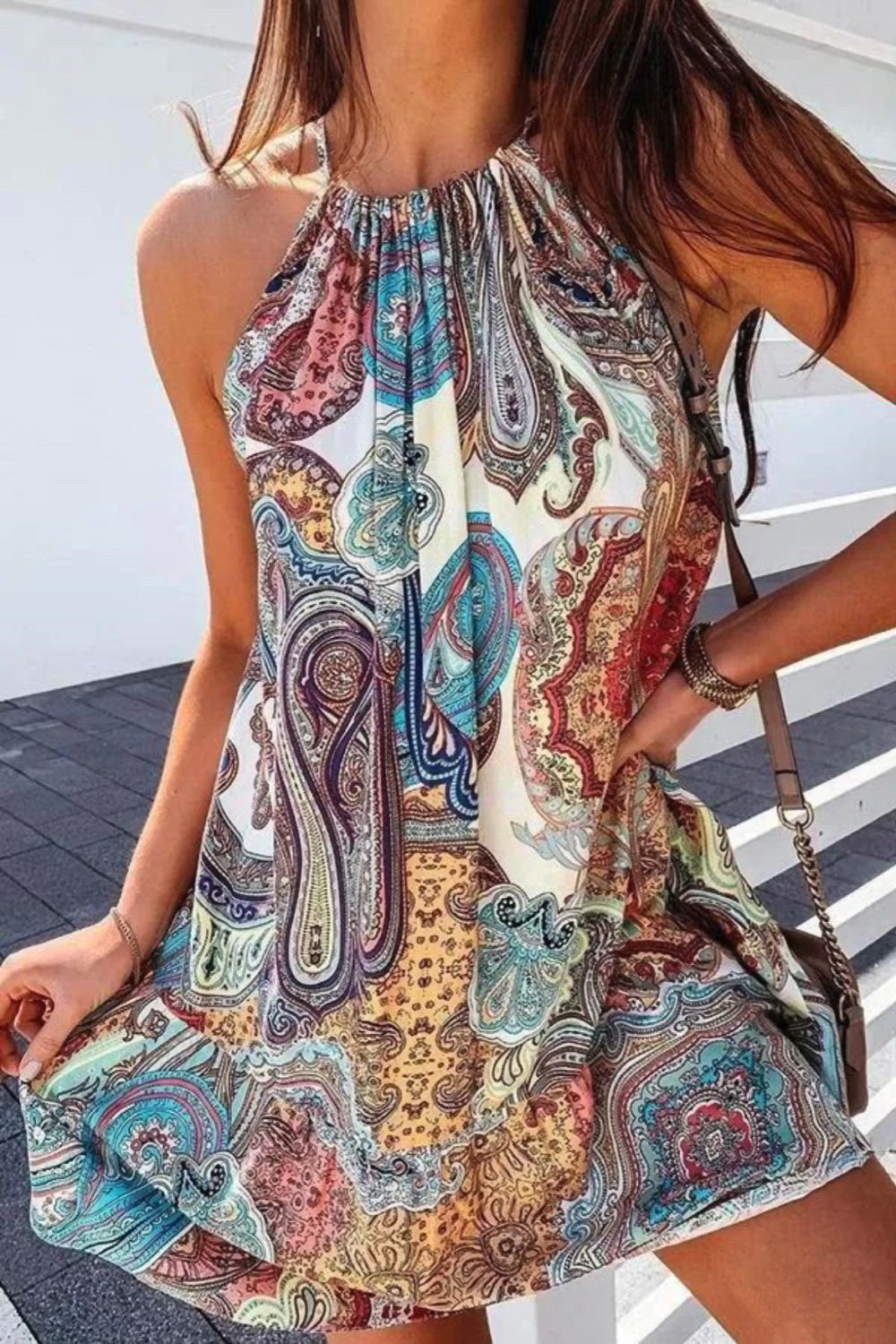 Step into cultural elegance with our Ethnic Print Dress. This dress beautifully combines modern style with traditional influences through its eye-catching ethnic prints. The flattering silhouette and comfortable fabric make it perfect for any occasion. Whether you're attending a cultural event or simply want to make a statement, this dress is a versatile and stylish choice.