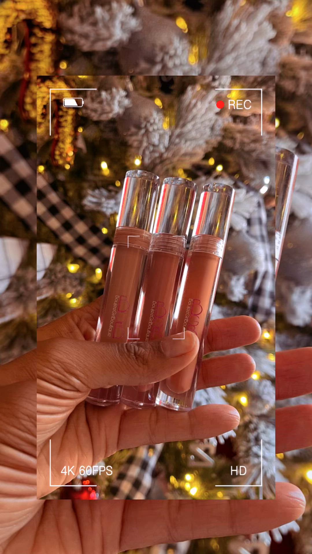 This contains an image of: Holiday glosses for all skin tones 🎄