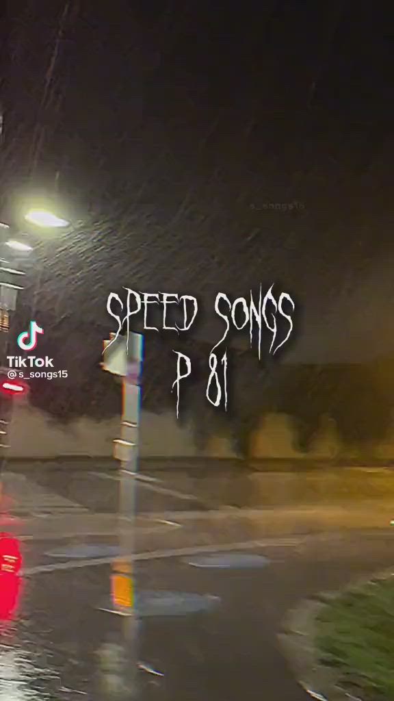 This may contain: an image of a street at night with the words speed songs p8 on it