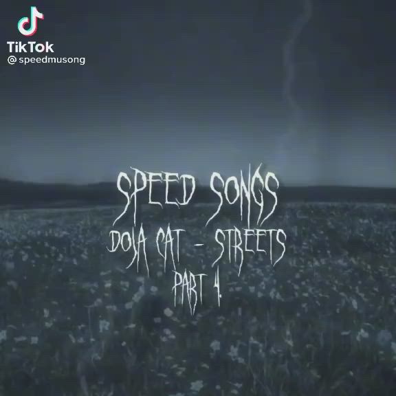 This may contain: the words speed songs do not eat streets part 4 are written in white on a black background