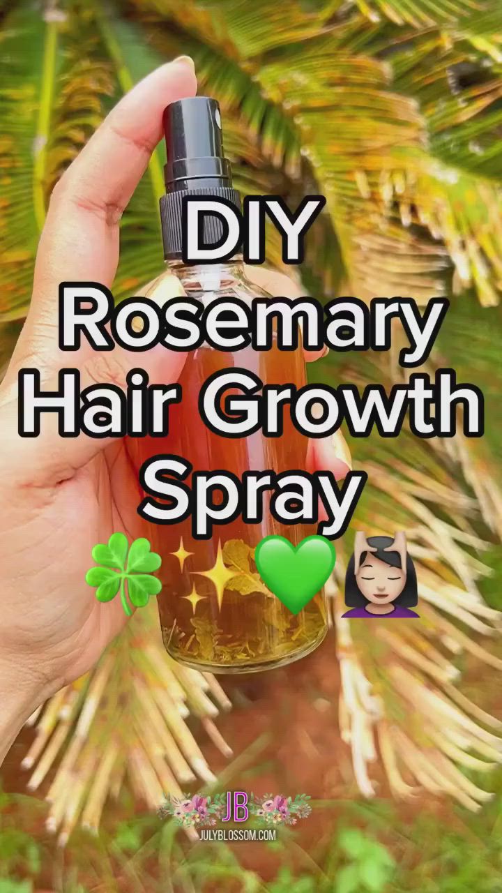 This contains an image of: DIY Rosemary Hair Growth Spray