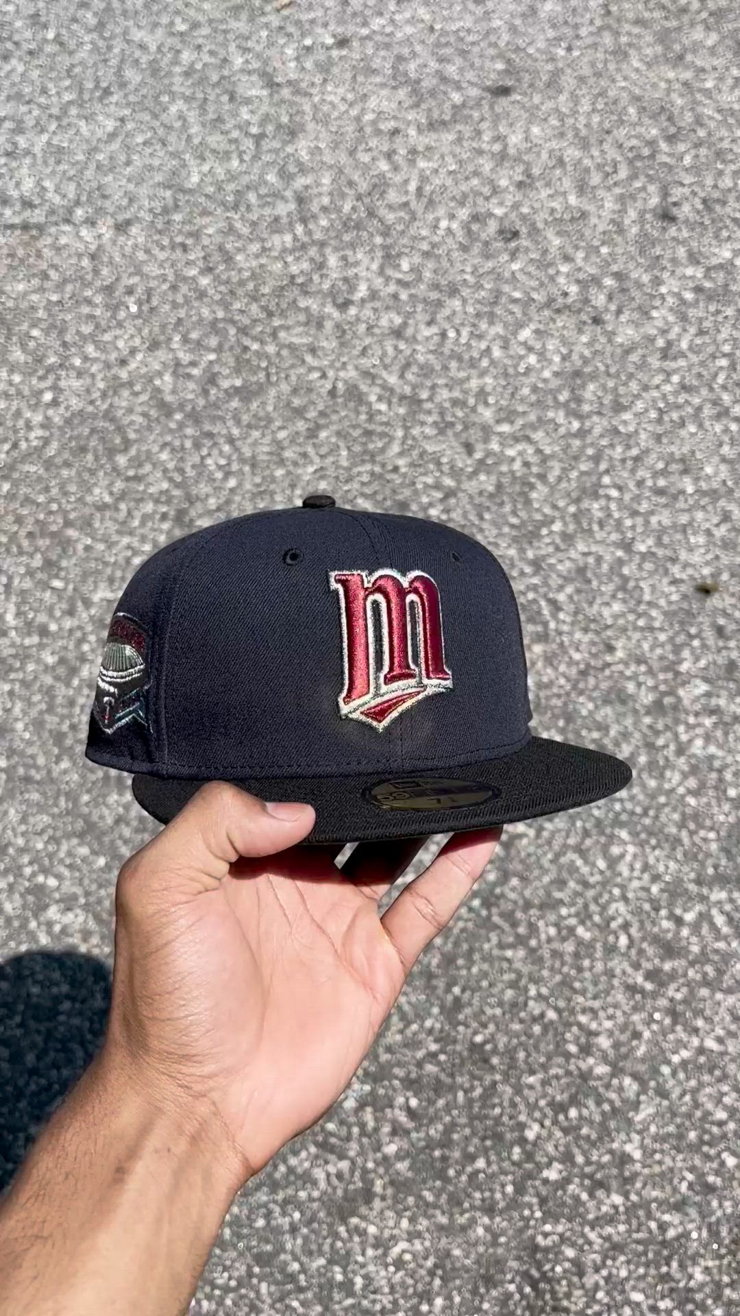 👬🏽 Minnesota Twins HHH Metro dome New Era Fitted Hat in Navy, Black and Green Under Brim. - Link will Be Live on 07/13/23 ⏰ 6PM EST https://www.ecapcity.com/products/minnesota-twins-hhh-metrodome-new-era-59fifty-fitted-hat-navy-black-green-under-brim - #MinnesotaTwins #Twins #NEWERACAP #ECAPCITY