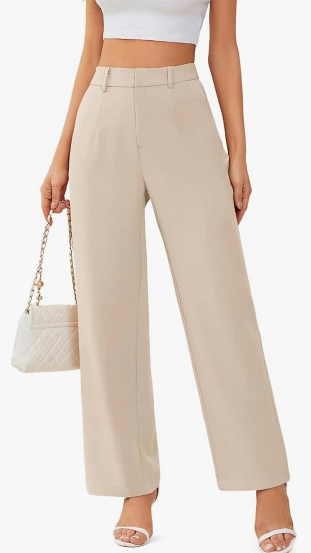 Discover timeless style with onlypuff's Women's Casual Business Pants. These wide-leg palazzo trousers effortlessly blend comfort and sophistication. 🌸✨ Featuring a high-waisted, straight long capris design with practical pockets, these pants are perfect for both casual and business settings. Elevate your wardrobe with this versatile piece. Order now for a touch of effortless elegance. 🛍️💼 #WideLegPants #CasualChic #onlypuffFashion"