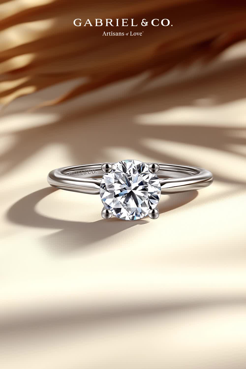 This contains: Anushka - 14K White Gold Round Solitaire Diamond Engagement Ring
ER16561R6W4JJJ