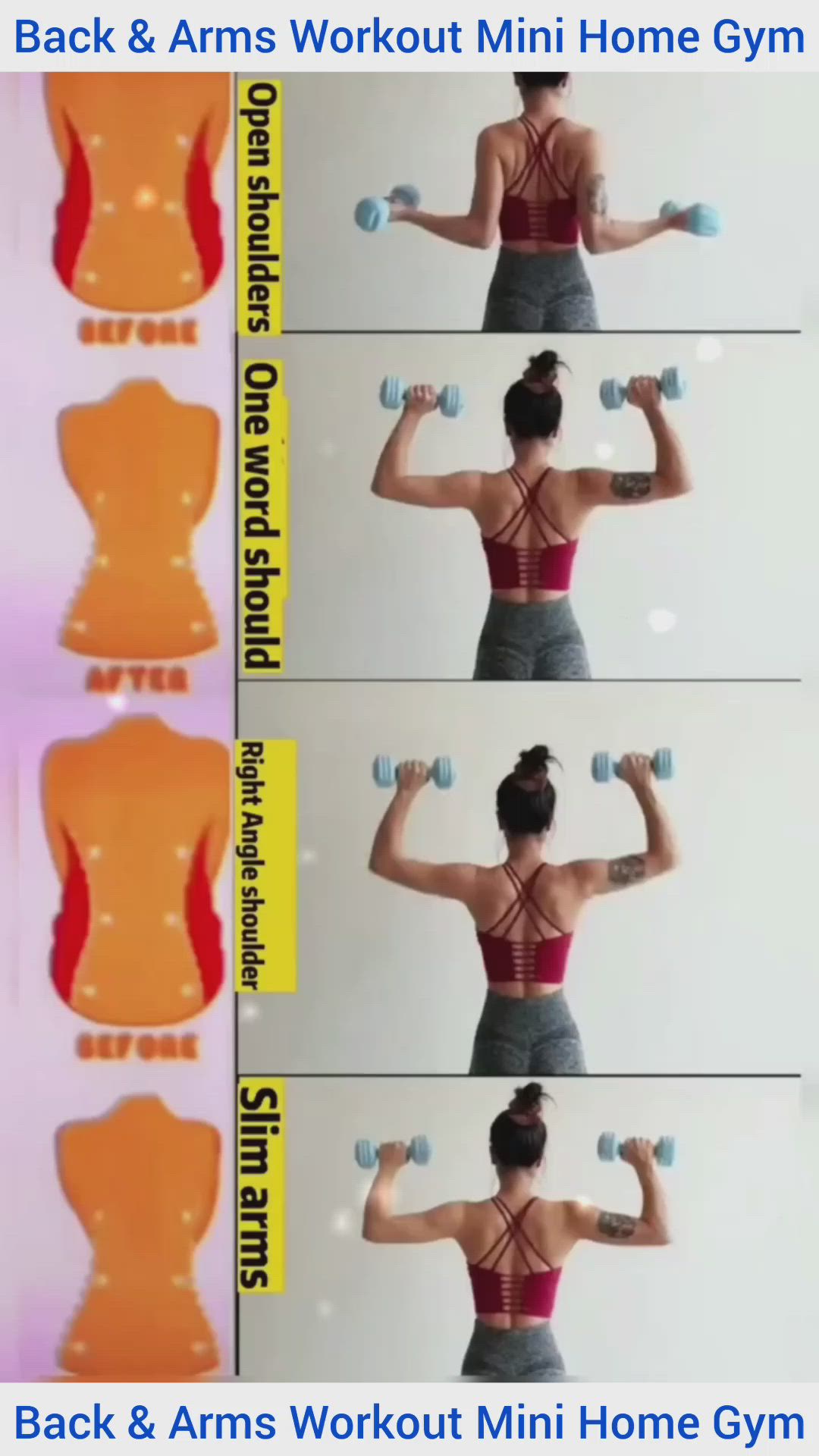 This contains: Arms & Back Workout Mini Home Gym, Reduce Arm Fat Workout, Epic arm workout Tips, arms Workout, Flat Tummy Workout, Burn arm Fat, Fat Burner, Tummy Care, Weight Loss, Lose arm Fat, arms Exercise, Tumca - Belly Care, Subliminal Body Result, Workout Plan, Fitness and Exercises, Reduce arm Fat