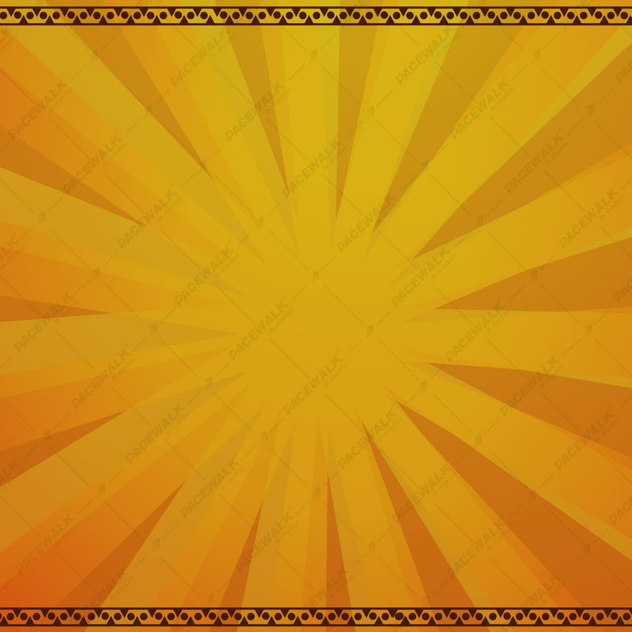 This may contain: an image of the god ganeshi with people around it on a yellow background