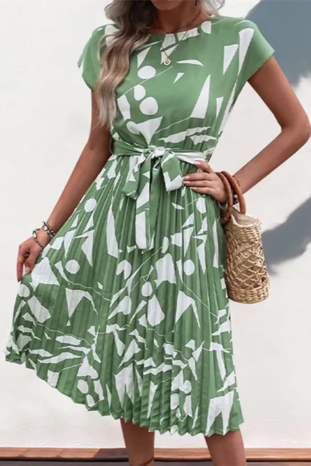 "Brighten your wardrobe with our Women's Printed Dress. This stylish piece features vibrant patterns and a comfortable fit, perfect for casual outings and special occasions alike."