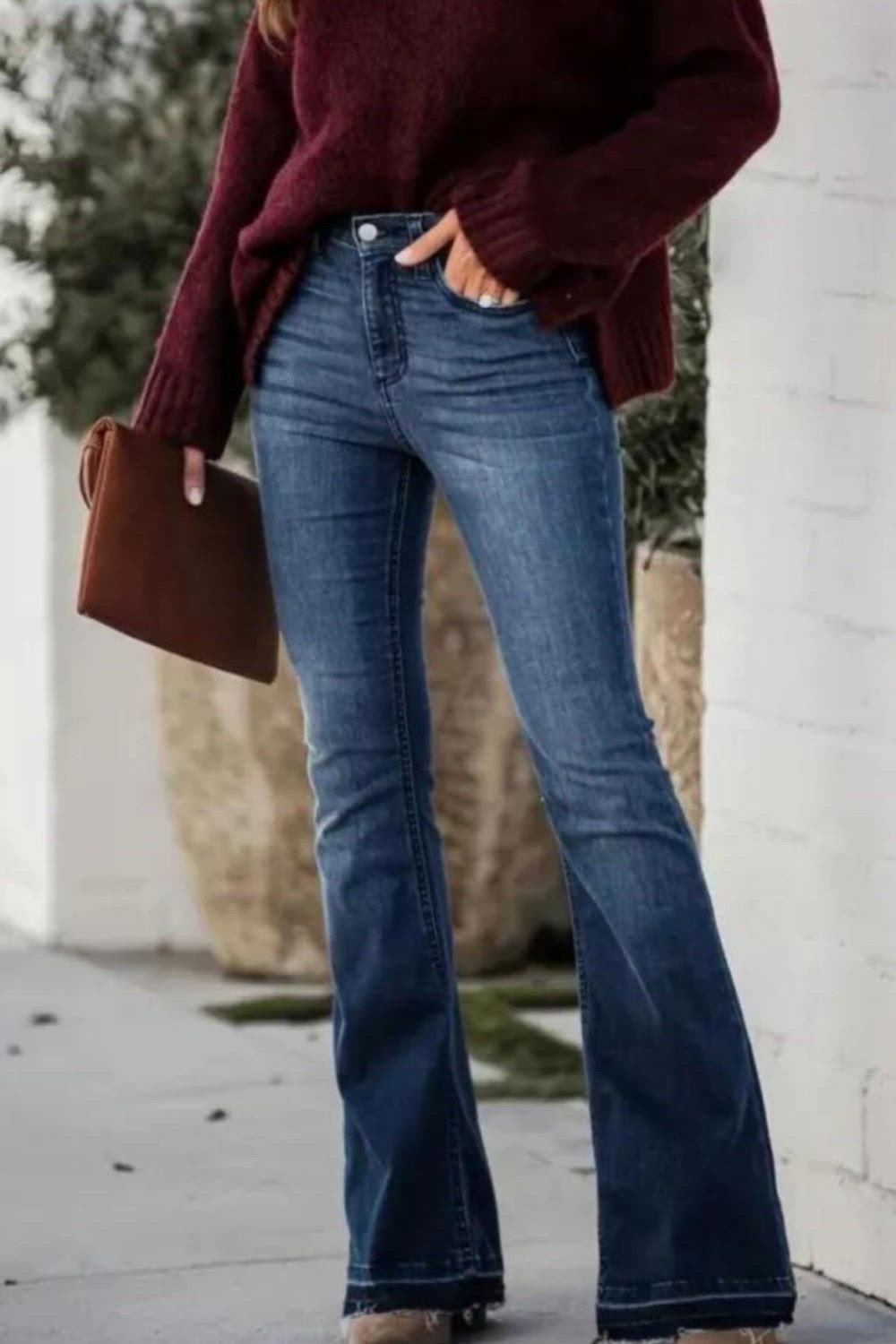 These Women's Slim Fit Bootcut Denim Pants are a timeless wardrobe staple. With their classic flare leg design and raw hem finish, they exude effortless style. Crafted for both comfort and fashion, these jeans are perfect for any casual or semi-formal occasion, offering a flattering silhouette that's both versatile and chic.