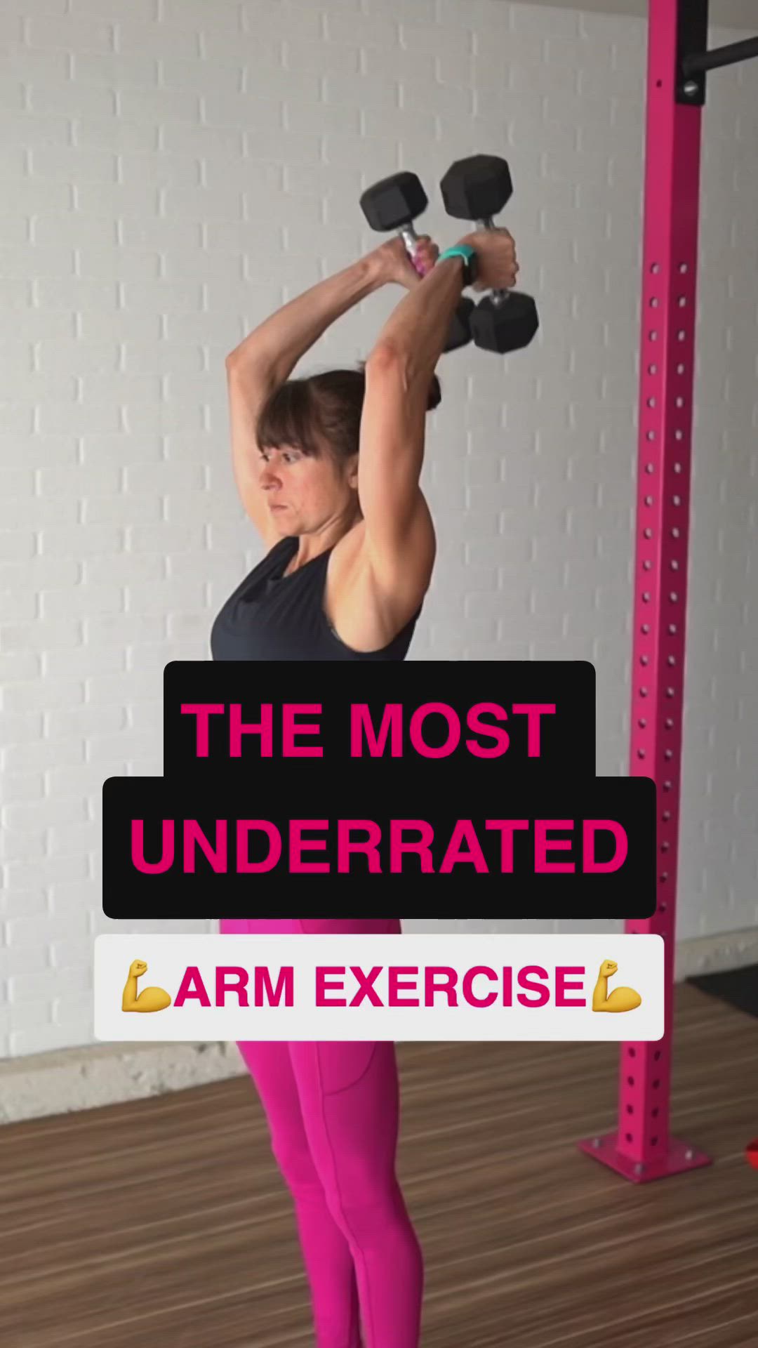 This may contain: the most underrated arm exercise for women