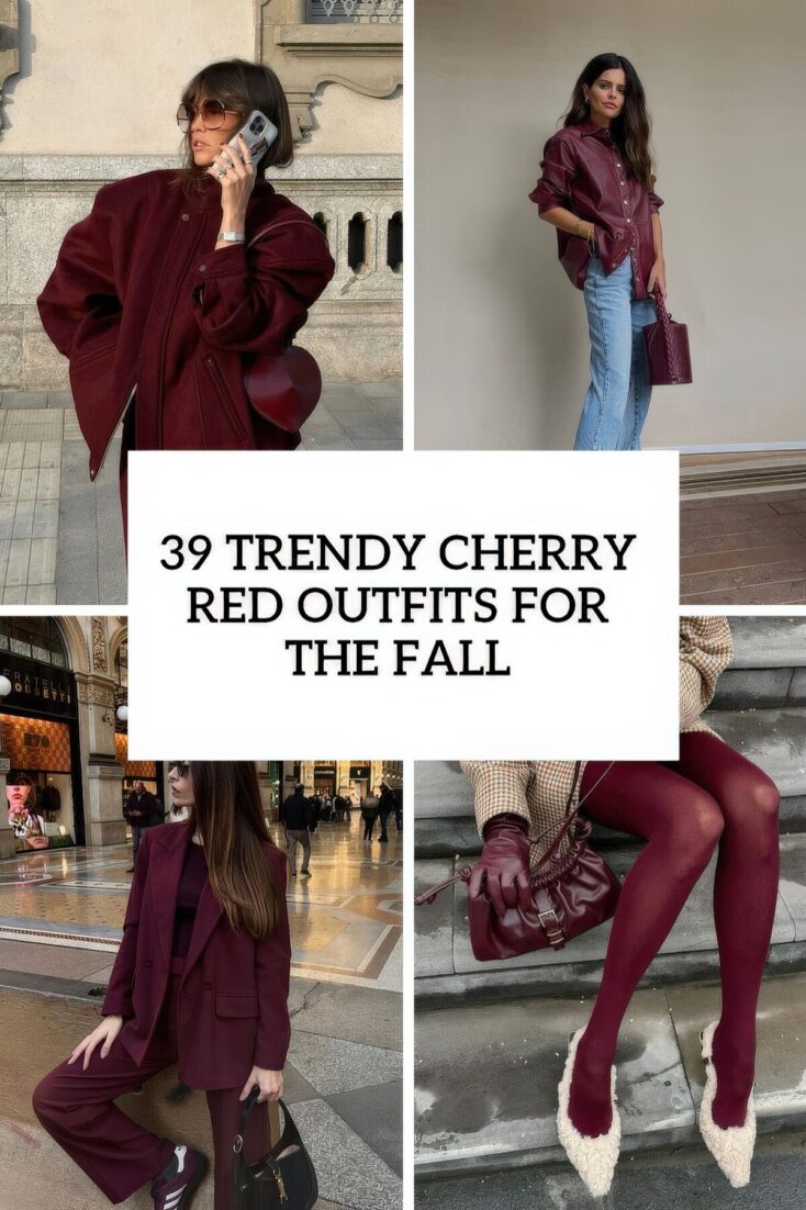 39 Trendy Cherry Red Outfits For The Fall