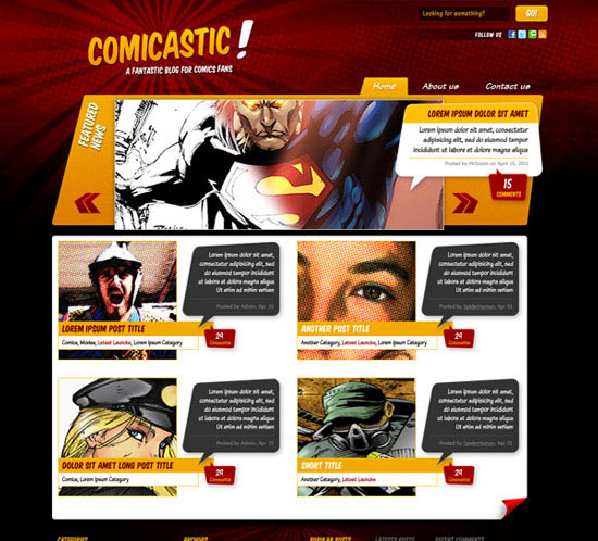 Create a Comic Book Themed Web Design, Photoshop to HTML + CSS 