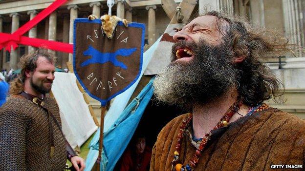 Viking re-enactment in Trafalgar Square