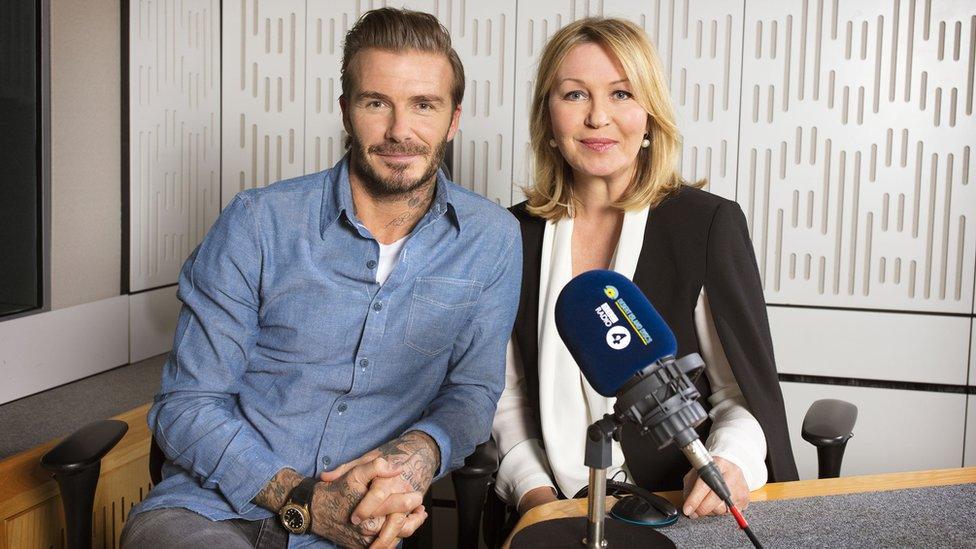 David Beckham and Kirsty Young