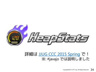 34Copyright©2015 NTT corp. All Rights Reserved.
詳細は JJUG CCC 2015 Spring で！
※: #javajo では説明しました
 