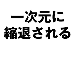 一次元に
縮退される
 