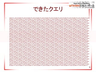 6
できたクエリ
• select "a" union all select "b" union all select "b" union all select "b" union all select "b" union all select "b" union all select "b" union all select "b" union all select "b" union
all select "b" union all select "b" union all select "b" union all select "b" union all select "b" union all select "b" union all select "b" union all select "b" union all select "b"
union all select "b" union all select "b" union all select "b" union all select "b" union all select "b" union all select "b" union all select "b" union all select "b" union all select
"b" union all select "b" union all select "b" union all select "b" union all select "b" union all select "b" union all select "b" union all select "b" union all select "b" union all
select "b" union all select "b" union all select "b" union all select "b" union all select "b" union all select "b" union all select "b" union all select "b" union all select "b" union
all select "b" union all select "b" union all select "b" union all select "b" union all select "b" union all select "b" union all select "b" union all select "b" union all select "b"
union all select "b" union all select "b" union all select "b" union all select "b" union all select "b" union all select "b" union all select "b" union all select "b" union all select
"b" union all select "b" union all select "b" union all select "b" union all select "b" union all select "b" union all select "b" union all select "b" union all select "b" union all
select "b" union all select "b" union all select "b" union all select "b" union all select "b" union all select "b" union all select "b" union all select "b" union all select "b" union
all select "b" union all select "b" union all select "b" union all select "b" union all select "b" union all select "b" union all select "b" union all select "b" union all select "b"
union all select "b" union all select "b" union all select "b" union all select "b" union all select "b" union all select "b" union all select "b" union all select "b" union all select
"b" union all select "b" union all select "b" union all select "b" union all select "b" union all select "b" union all select "b" union all select "b" union all select "b" union all
select "b" union all select "b" union allselect "b" union all select "b" union all select "b" union all select "b" union all select "b" union all select "b" union all select "b" union
all select "b" union all select "b" union all select "b" union all select "b" union all select "b" union all select "b" union all select "b" union all select "b" union all select "b"
union all select "b" union all select "b" union all select "b" union all select "b" union all select "b" union all select "b" union all select "b" union all select "b" union all select
"b" union all select "b" union all select "b" union all select "b" union all select "b" union all select "b" union all select "b" union all select "b" union all select "b" union all
select "b" union all select "b" union all select "b" union all select "b" union all select "b" union all select "b" union all select "b" union all select "b" union all select "b" union
all select "b" union all select "b" union all select "b" union all select "b" union all select "b" union all select "b" union all select "b" union all select "b" union all select "b"
union all select "b" union all select "b" union all select "b" union all select "b" union all select "b" union all select "b" union all select "b" union all select "b" union all select
"b" union all select "b" union all select "b" union all select "b" union all select "b" union all select "b" union all select "b" union all select "b" union all select "b" union all
select "b" union all select "b" union all select "b" union all select "b" union all select "b" union all select "b" union all select "b" union all select "b" union all select "b" union
all select "b" union all select "b" union all select "b" union all select "b" union all select "b" union all select "b" union all select "b" union all select "b" union all select "b"
union all select "b" union all select "b" union all select "b" union all select "b" union all select "b" union all select "b" union all select "b" union all select "b" union all select
"b" union all select "b" union all select "b" union all select "b" union all select "b" union all select "b" union all select "b" union all select "b" union all select "b" union all
select "b" union all select "b" union all select "b" union all select "b" union all select "b" union all select "b" union all select "b" union all select "b" union all select "b" union
all select "b" union all select "b" union all select "b" union all select "b" union all select "b" union all select "b" union all select "b" union all select "b" union all select "b"
union all select "b" union all select "b" union all select "b" union all select "b" union all select "b" union all select "b" union all select "b" union all select "b" union all select
"b" union all select "b" union all select "b" union all select "b" union all select "b" union all select "b" union all select "b" union all select "b" union all select "b" union all
select "b" union all select "b" union all select "b" union all select "b" union all select "b" union all select "b" union all select "b" union all select "b" union all select "b" union
all select "b" union all select "b" union all select "b" union all select "b" union all select "b" union all select "b" union all select "b" union all select "b" union all select "b"
union all select "b" union all select "b" union all select "b" union all select "b" union all select "b" union all select "b" union all select "b" union all select "b" union all select
"b" union all select "b" union all select "b" union all select "b" union all select "b" union all select "b" union all select "b" union all select "b" union all select "b" union all
select "b" union all select "b" union all select "b" union all select "b" union all select "b" union all select "b" union all select "b" union all select "b" union all select "b" union
all select "b" union all select "b" union all select "b" union all select "b" union all select "b" union all select "b" union all select "b" union all select "b" union all select "b"
union all select "b" union all select "b" union all select "b" union all select "b" union all select "b" union all select "b" union all select "b" union all select "b" union all select
"b" union all select "b" union all select "b" union all select "b" union all select "b" union all select "b" union all select "b" union all select "b" union all select "b" union all
select "b" union all select "b" union all select "b" union all select "b" union all select "b" union all select "b" union all select "b" union all select "b" union all select "b" union
all select "b" union all select "b" union all select "b" union all select "b" union all select "b" union all select "b" union all select "b" union all select "b" union all select "b"
 