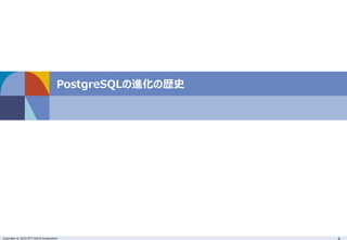 Copyright © 2015 NTT DATA Corporation 6
PostgreSQLの進化の歴史
 