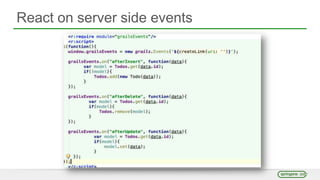 React on server side events
 