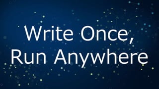 Write Once,
Run Anywhere

 