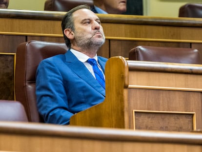 Ábalos, en septiembre en su escaños en el Congreso.