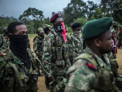 Integrantes del ELN en el departamento del Chocó (Colombia), en 2017.