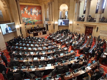 Sesión en la Cámara de Representantes, Bogotá, Colombia.