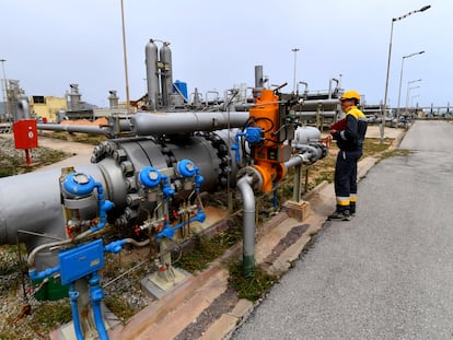 Zona de control de un gasoducto en el norte de África.