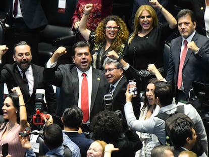 Ricardo Monreal diputado y coordinador de Morena, durante la sesión en la Cámara de Diputados. El 29 de agosto 2024.