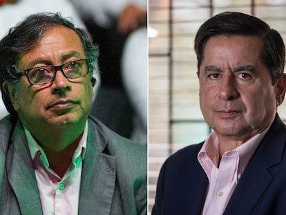 Gustavo Petro y Juan Fernando Cristo, en una composición fotográfica.