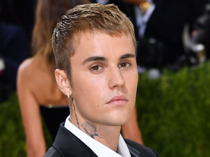 Justin Bieber, en la alfombra roja de la gala del Met de 2021, en Nueva York.