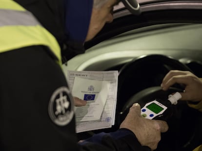 Control de Alcoholemia y Drogas de la Policía de Madrid, en una imagen de archivo.