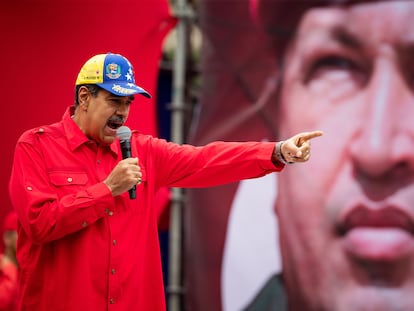 Nicolás Maduro durante un mítin, en Caracas, en 2024.