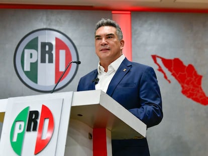 El dirigente del PRI, Alejandro Moreno Cárdenas, el 22 de julio de 202