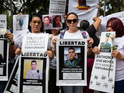 Protestas por la liberación de presos políticos en Venezuela.