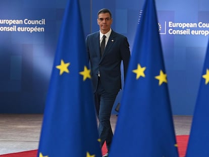 El presidente del Gobierno, Pedro Sánchez, en Bruselas.