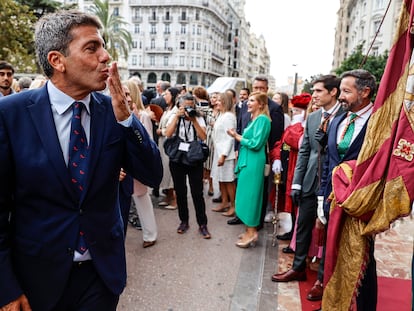 El president de la Generalitat Valenciana, Carlos Mazón, durante los actos por la festividad del 9 d'Octubre, Día de la Comunitat Valenciana.