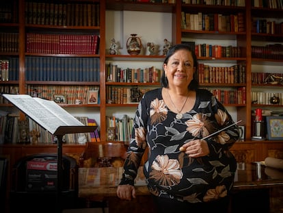 Gina Enríquez en su estudio, en Ciudad de México.