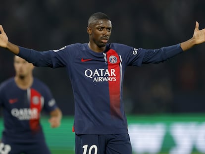 Dembéle, con el PSG.