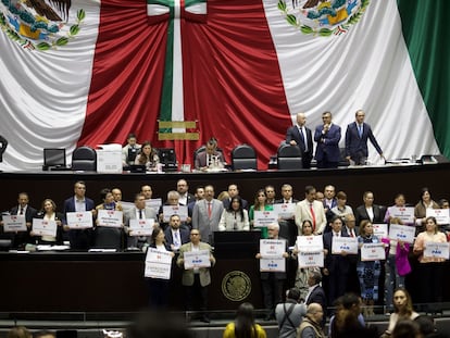 Diputados durante la sesión en la que discutieron de la Reforma del traspaso de la Guardia Nacional a la secretaria de la Defensa Nacional, el 19 de septiembre.