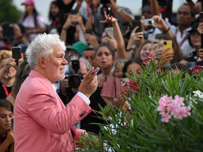 El cineasta español Pedro Almodóvar, en el estreno de su película ‘La habitación de al lado’ en el festival de Venecia.